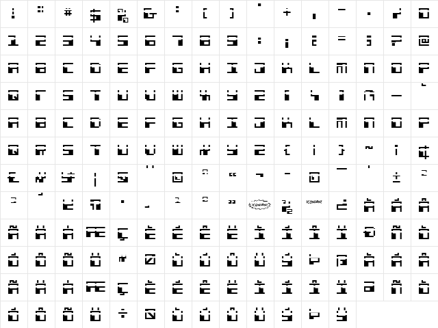 Phaser Bank Laser Regular  glyph index