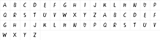 PEACECHILD BETA  glyph index