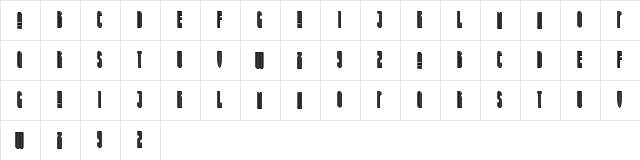 Hypochondria Regular  glyph index