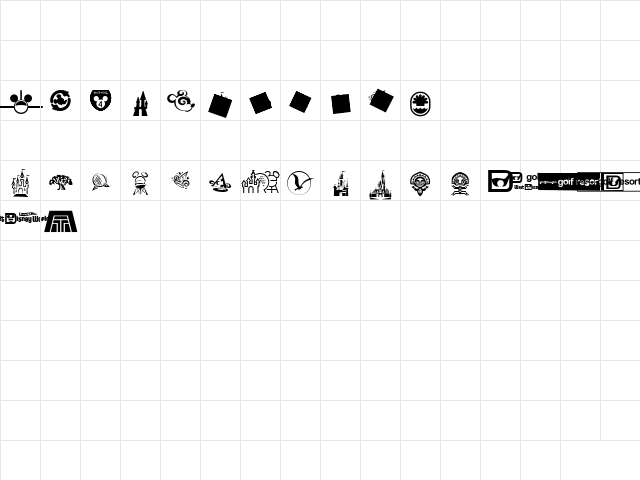 Mouse Tags Regular  glyph index