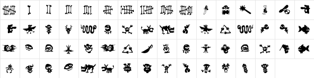 Sam's Dingbats No.1 Regular  glyph index