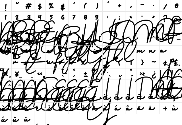 austinsigns Medium  glyph index