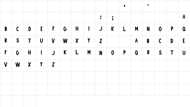 Fonty_McFonterson Medium  glyph index