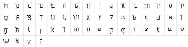 Stucker inline FREE Regular  glyph index