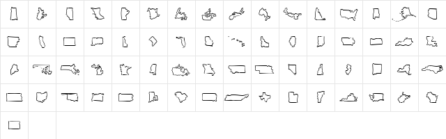 MiniPics BorderlineLoose  glyph index