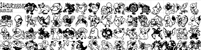 Pokemon pixels 1 Regular  glyph index