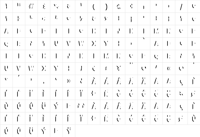 Xylitol Left  glyph index