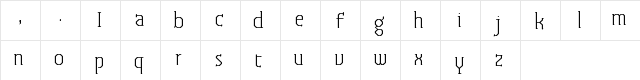 rusty blades Regular  glyph index