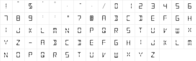 Digitize Regular  glyph index