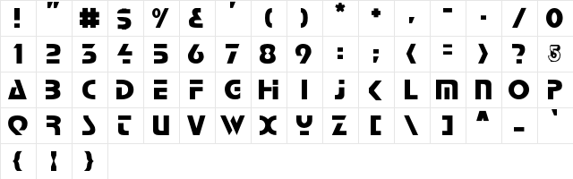 Babylon Regular  glyph index