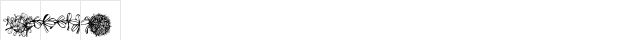 KR Overly Cloverly Regular  glyph index