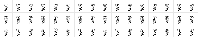 RMHeart2 Regular  glyph index