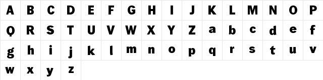 Wendelin Regular  glyph index