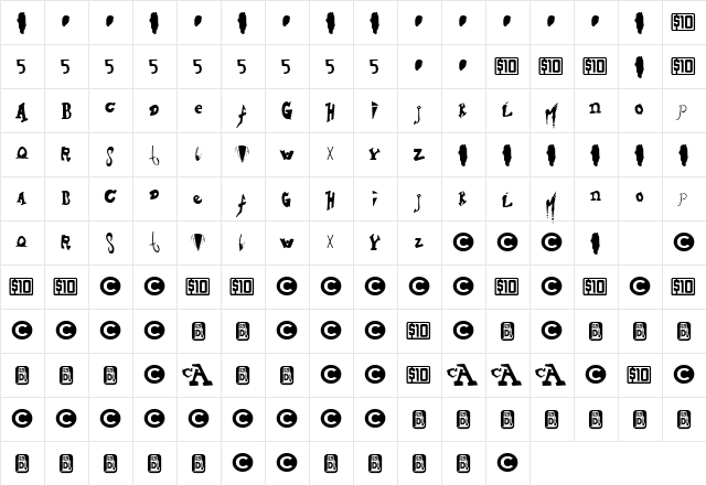 Hieronymous Boschian  glyph index