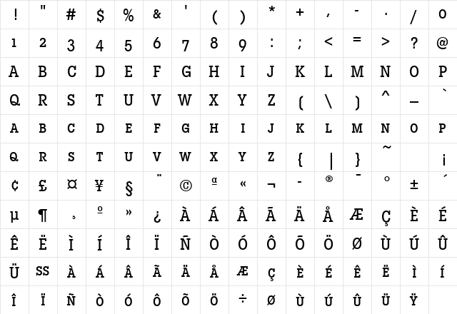 LubalinGraphMdCdSCITCTT Regular  glyph index