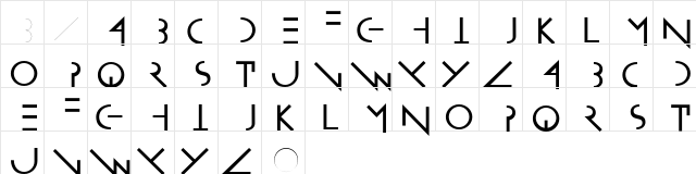 LinearusCentSix Regular  glyph index
