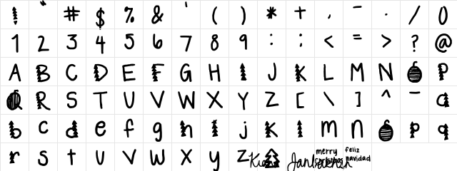 its beginning to look a lot like christmas Regular  glyph index