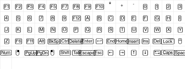 DoodleDingbatsEightSSi Regular  glyph index