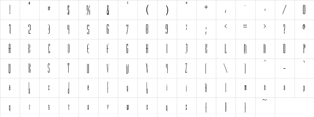 Picassos 2 Regular  glyph index