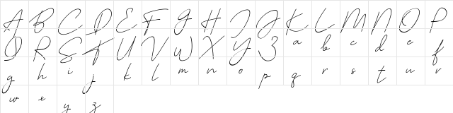 Cutyle Monoline Script Demo Regular  glyph index