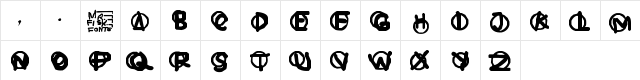 New Regular  glyph index