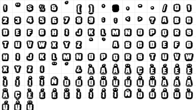 JMH Belicosa Regular  glyph index