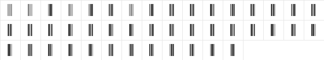 Code-39-25 Normal  glyph index