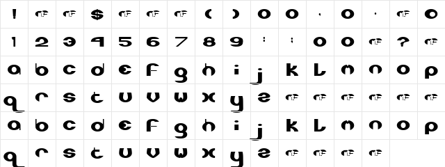Stereophonic 1  glyph index