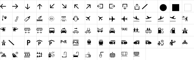 InfoPict Four  glyph index