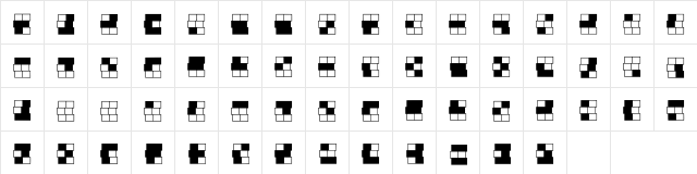 Braille_grid Regular  glyph index