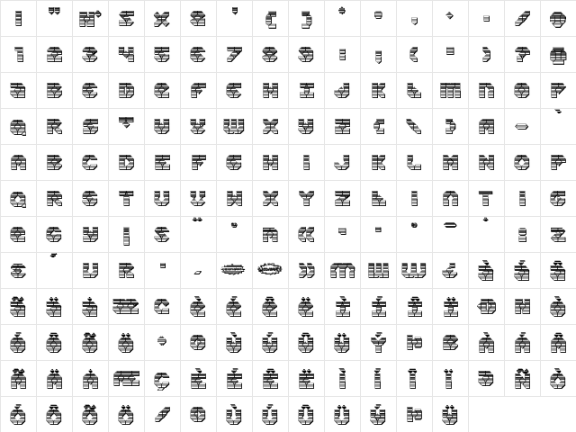 Zoom Runner Chrome Regular  glyph index