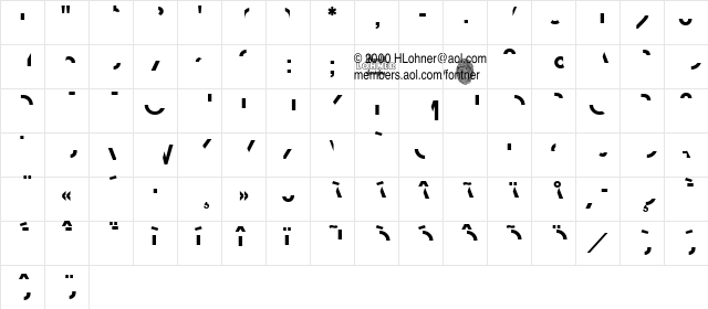 ThreePartySystemB Regular  glyph index