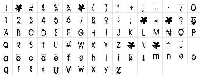 Life Line Regular  glyph index