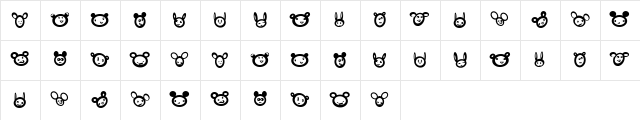 Fare Regular  glyph index