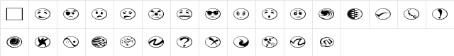 Radbats Regulc  glyph index