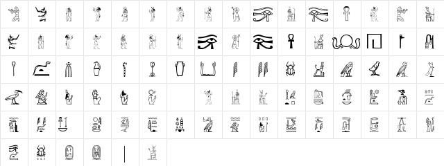 Greywolf Glyphs Regular  glyph index