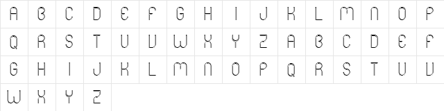 Mers Shadow Regular  glyph index
