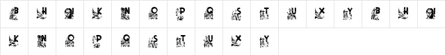 Rodeo CIES CAPS II Regular  glyph index