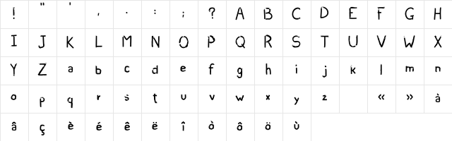 Shivers Regular  glyph index