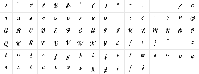 AL Delight Regular  glyph index