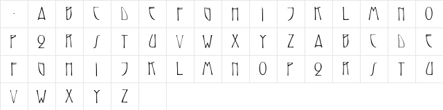 TrilliumCapsSSK Regular  glyph index