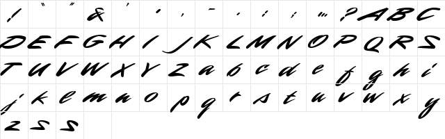 1 Fast Eddie DNA Regular  glyph index
