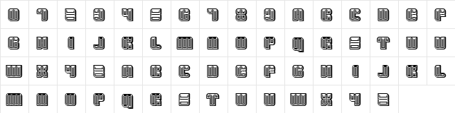 Havana 3D Regular  glyph index