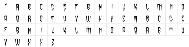 H74 Ghetto Wolves Regular  glyph index