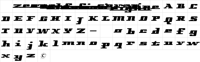 Remarcle Right  glyph index