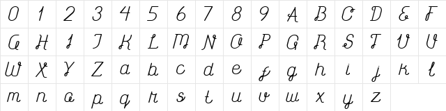 Brownice Italic Regular  glyph index