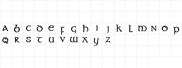 Stonecross Regular  glyph index