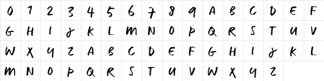 CAPUT_TRIAL Regular  glyph index