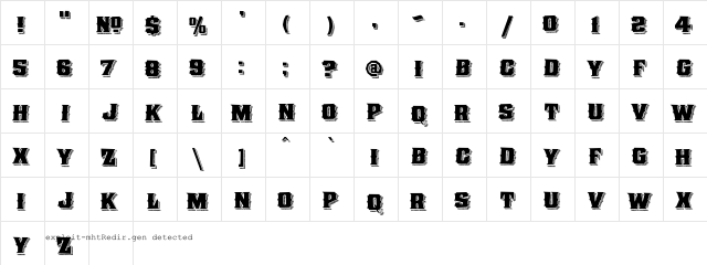 LHF Old Stock 2 Shadow Regular  glyph index
