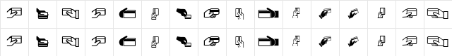 Credit Card Regular  glyph index